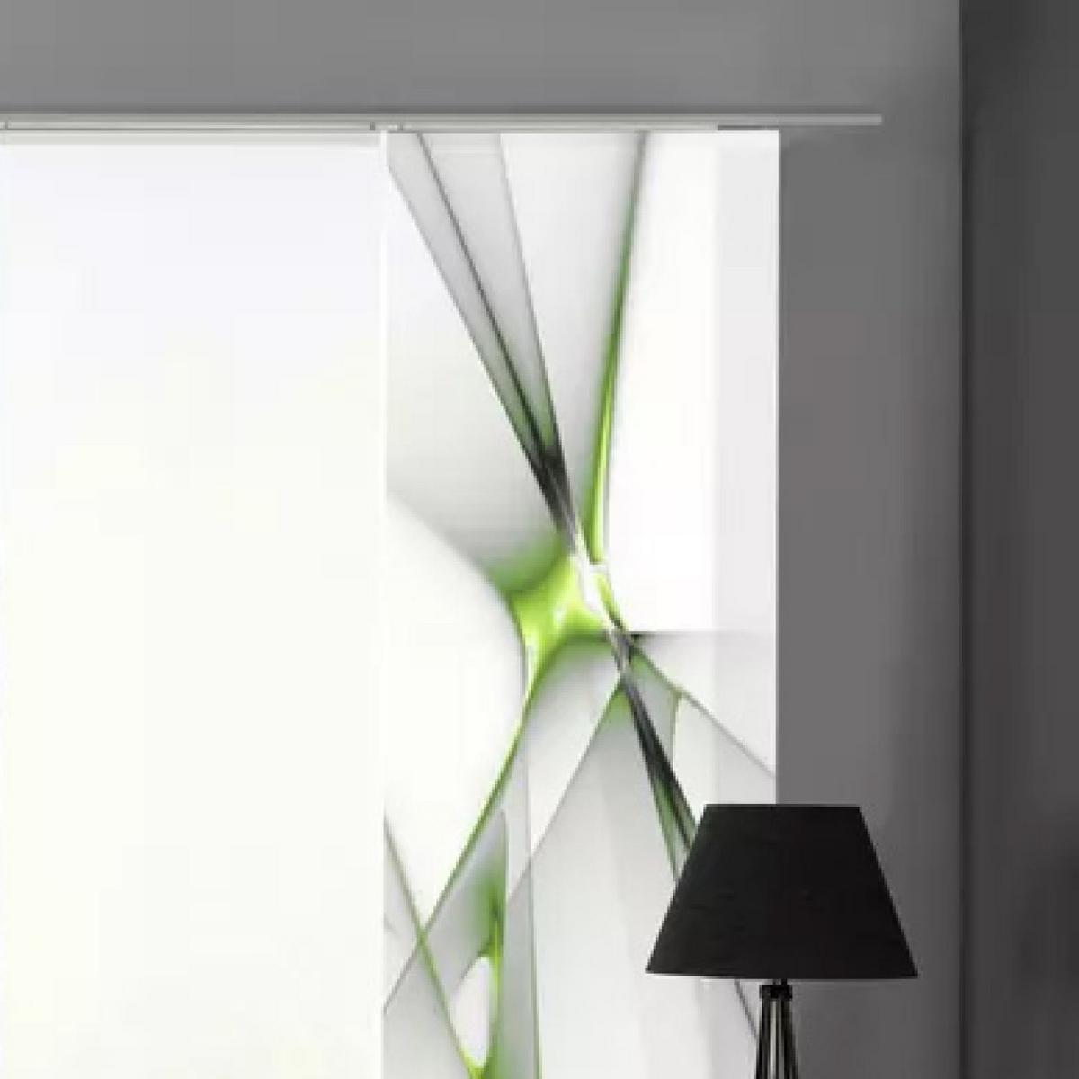 ZASŁONA PANELOWA FRANKLIN APFEL 4-CZĘŚCIOWY - jasnozielony, Basics, tkanina (60/245cm)