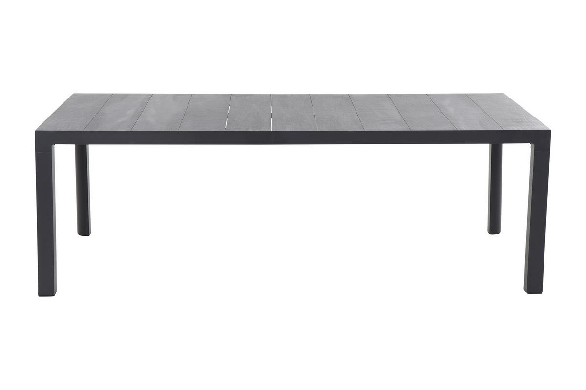 GARTENTISCHGRUPPE RENO SET + SILVA 7TLG - Anthrazit, MODERN, Keramik/Metall (100/88/220cm) - Siena Garden