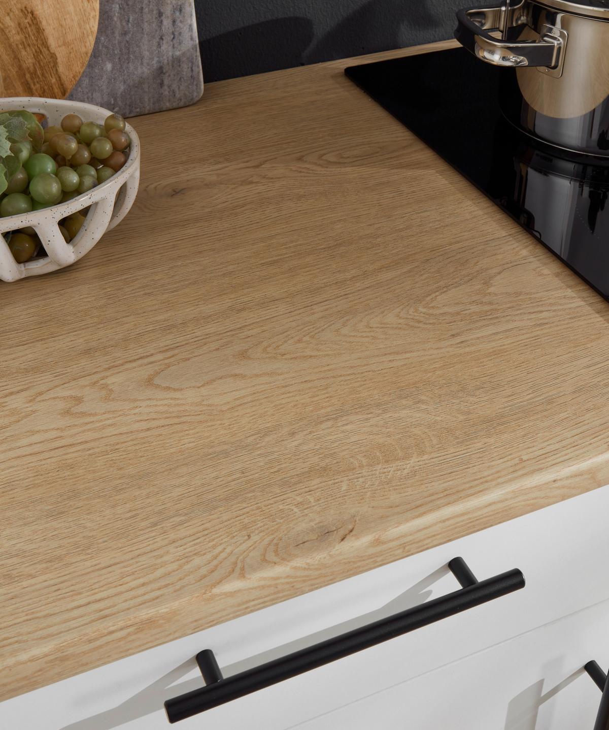 Konyhablokk Gépek Nélkül Hamburg Z 270 White - tölgyfa színű/fekete, Trend, faalapú anyag/fém (270/200/60cm)