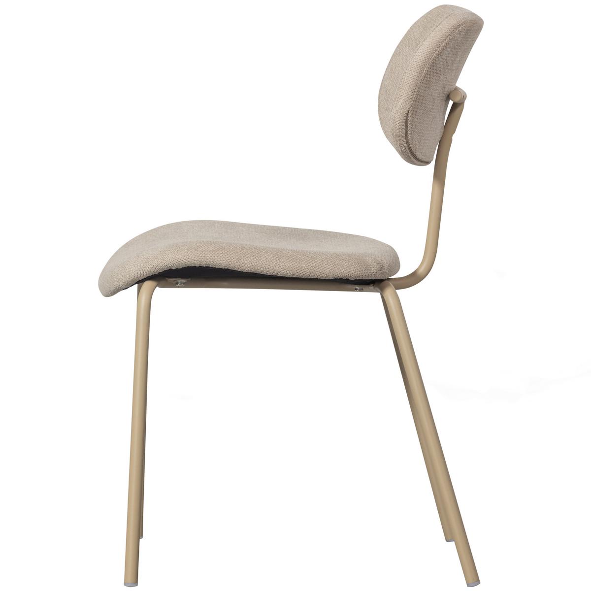 STUHL-SET Link Sandfarben B: 54cm - Sandfarben, MODERN, Textil/Metall (54/78/45cm) - Livetastic