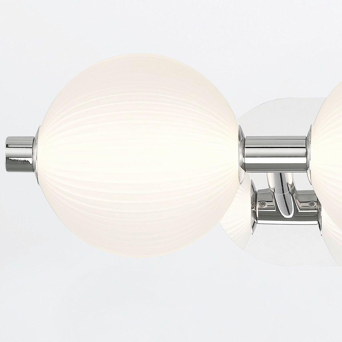 LED Falilámpa Qn-Palmas-3w-Pn - nikkelszínű, Konventionell, üveg/fém (15,1/58,7/20,3cm) - Elstead Lighting