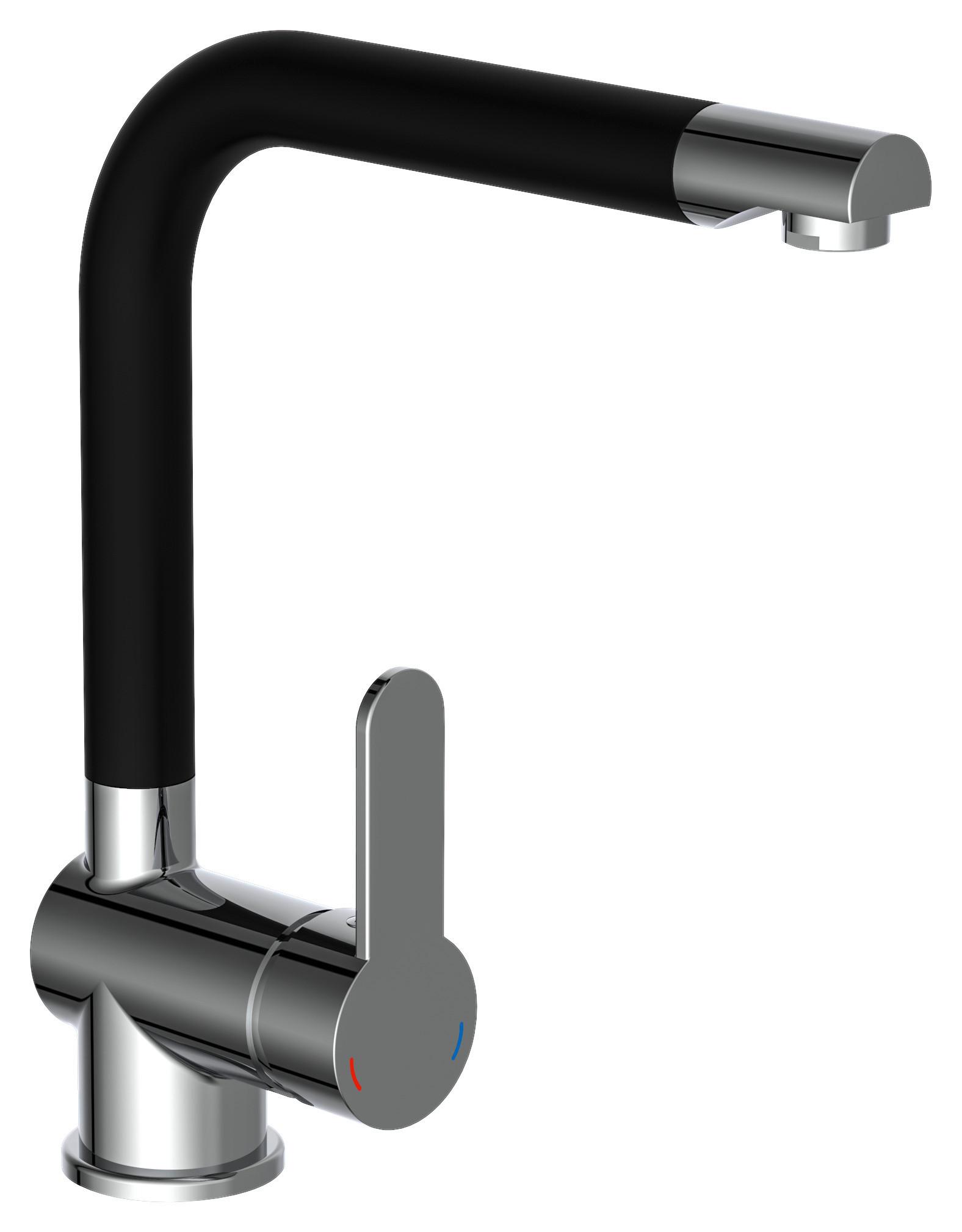 ARMATURA KUCHENNA XR-825 - kolor stalowy/czarny, Basics, metal (26/30/5,5cm) - Xora