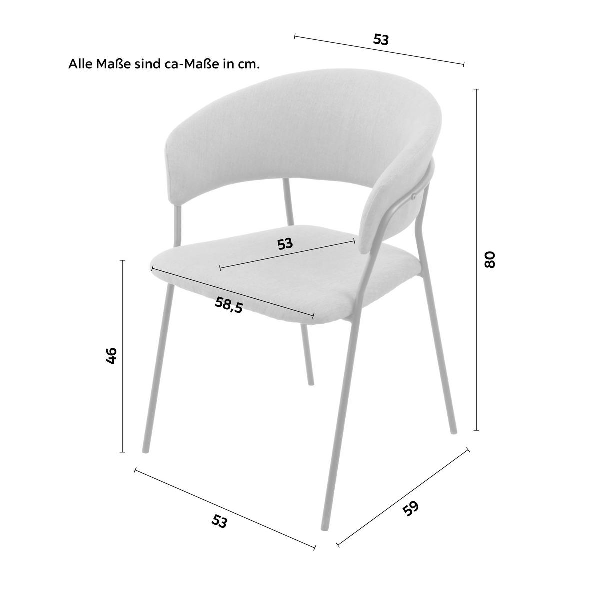 Armlehnstuhl Alice in Terra cotta - Terracotta/Schwarz, Design, Holz/Textil (53/80/59cm) - Mömax
