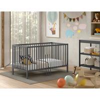 Kinder-/Juniorbett Dino ca. 70x140 cm Anthrazit - Anthrazit, MODERN, Holz (70/140cm) - MID.YOU