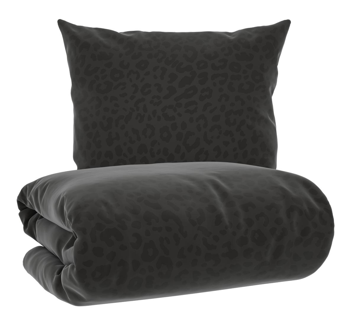 Bettwäsche Animal Schwarz ca. 135x200cm - Schwarz, KONVENTIONELL, Textil (135/200cm) - Mömax