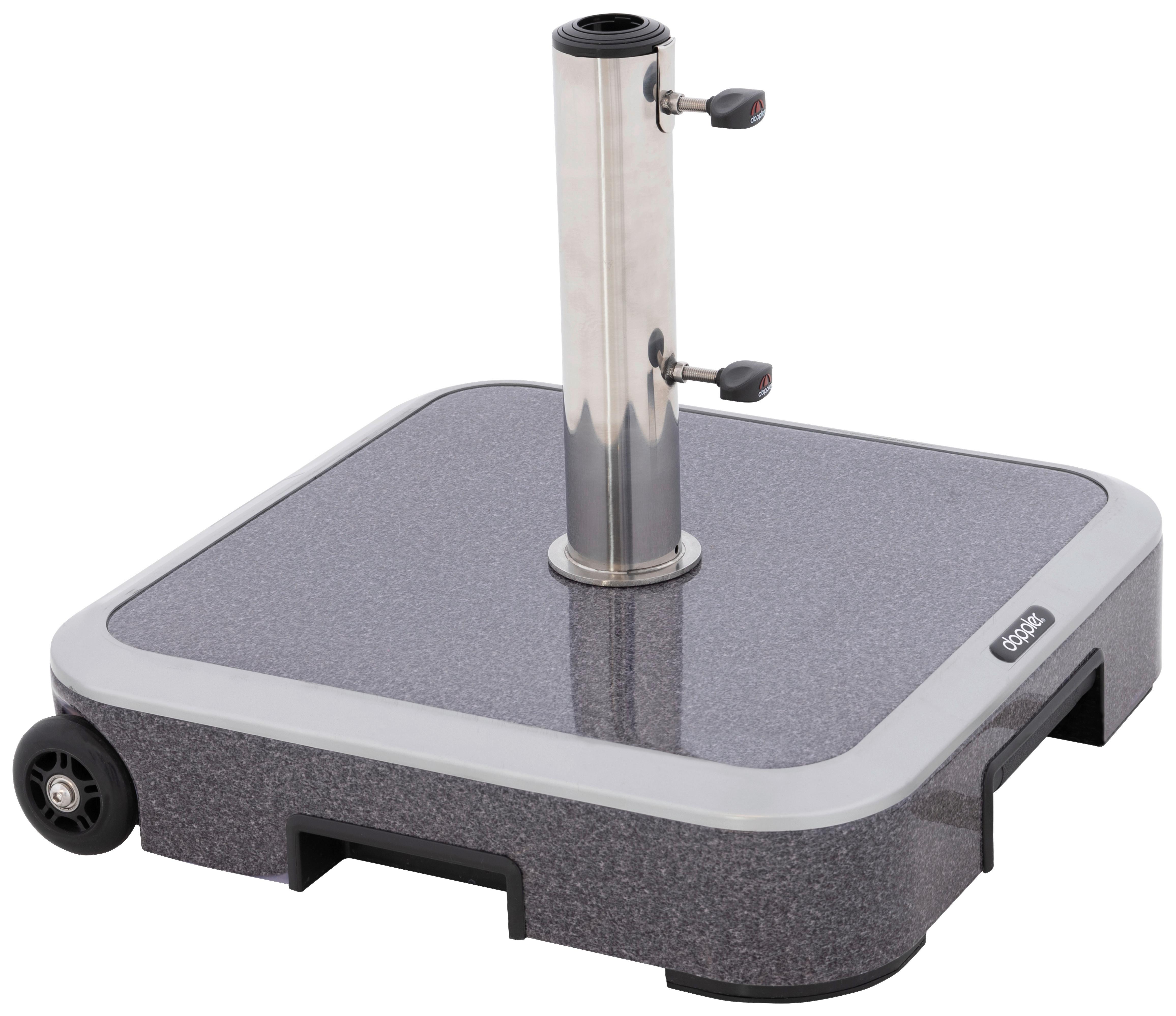 Sonnenschirmständer Expert Trolley Sockel 50kg Grau - Grau, KONVENTIONELL, Stein/Metall (56/46/56cm) - KNIRPS