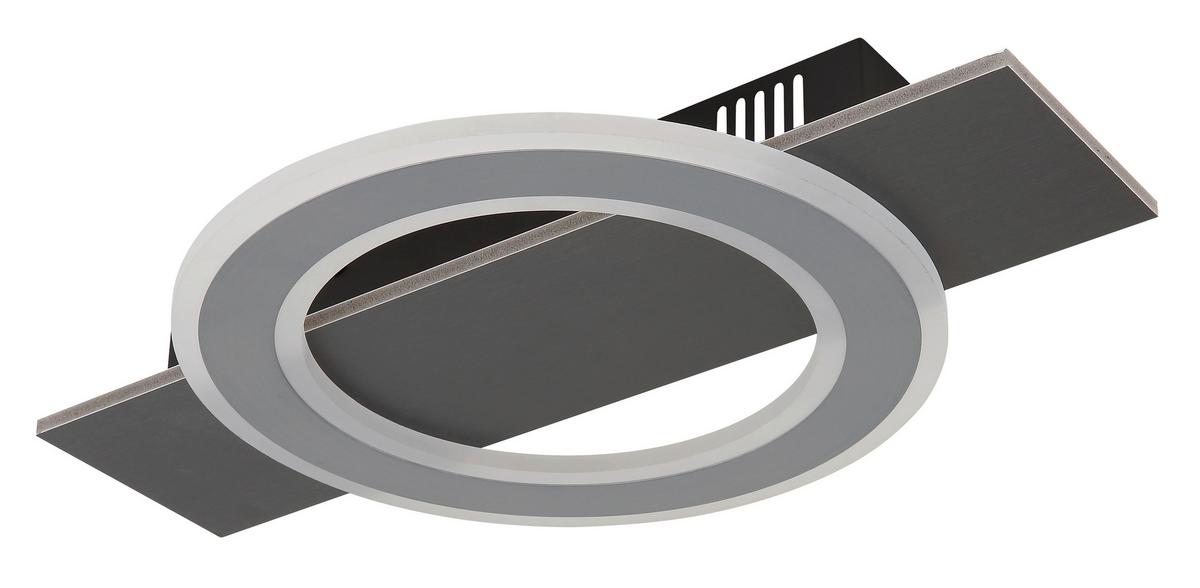 Led Stropna Svjetiljka Jayden - siva/antracit, Design, metal/plastika (44/29/5,5cm) - Globo