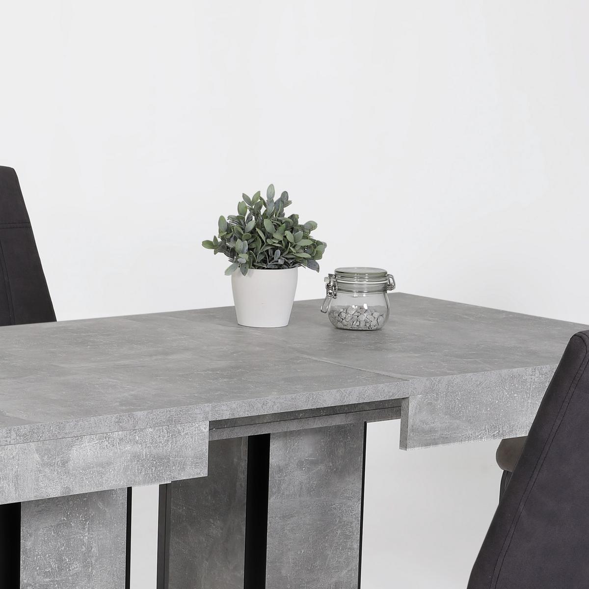 Esstisch Rose Anthrazit/Grau - Anthrazit/Grau, MODERN, Holzwerkstoff (140/80/76cm) - MID.YOU