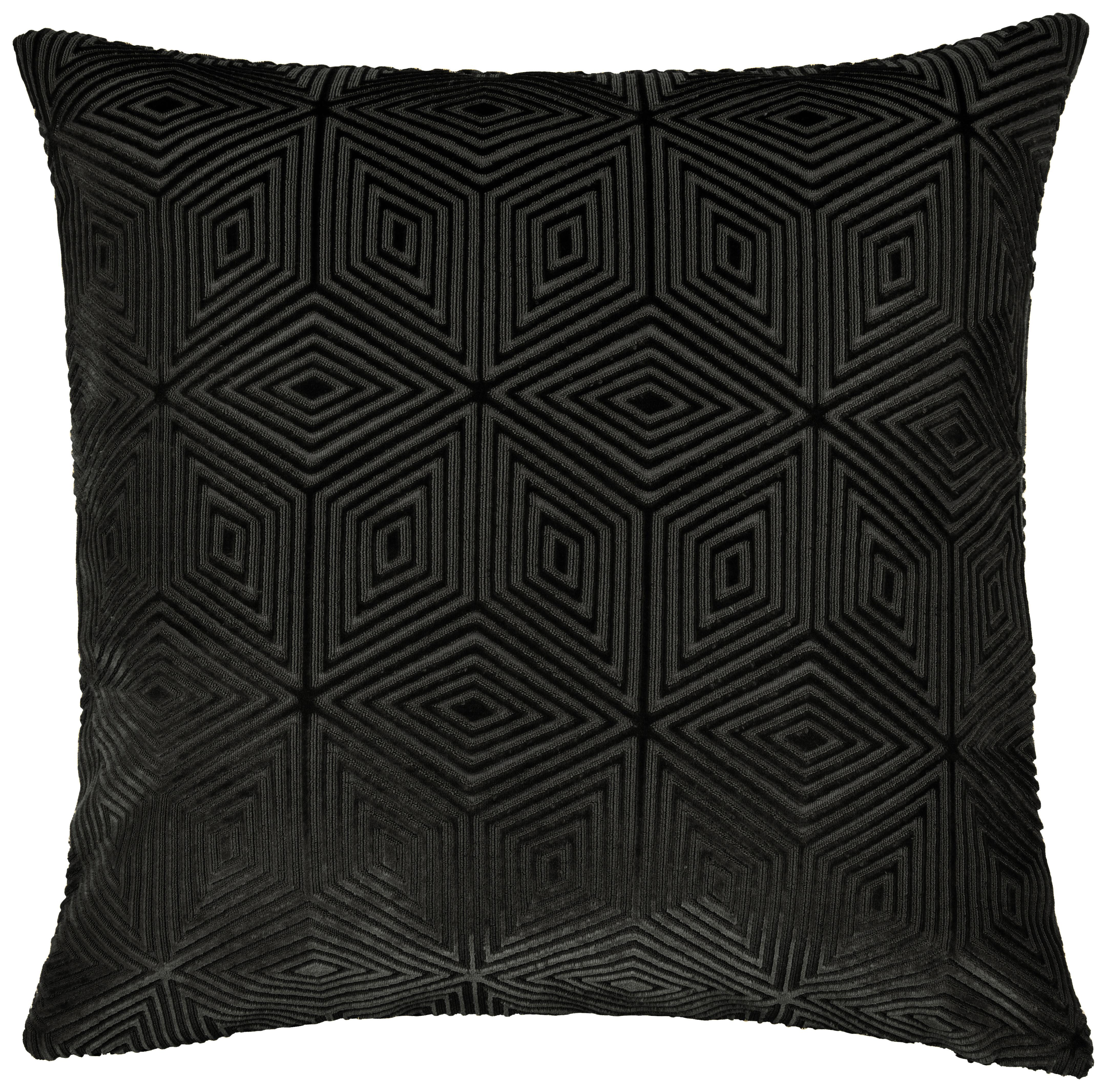 Kissenhülle Rania Schwarz ca. 50x50cm - Schwarz, Textil (50/50cm)