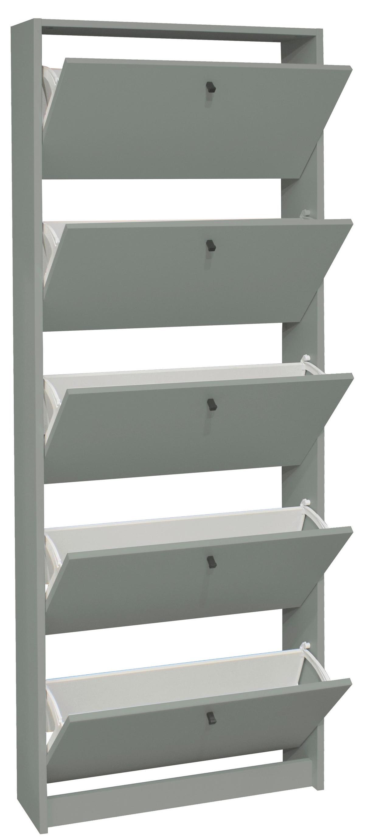 Omara Z Loputami Za Čevlje Flip, Zelena - črna/metino zelena, Moderno, kovina/leseni material (60/168/16cm) - Mömax
