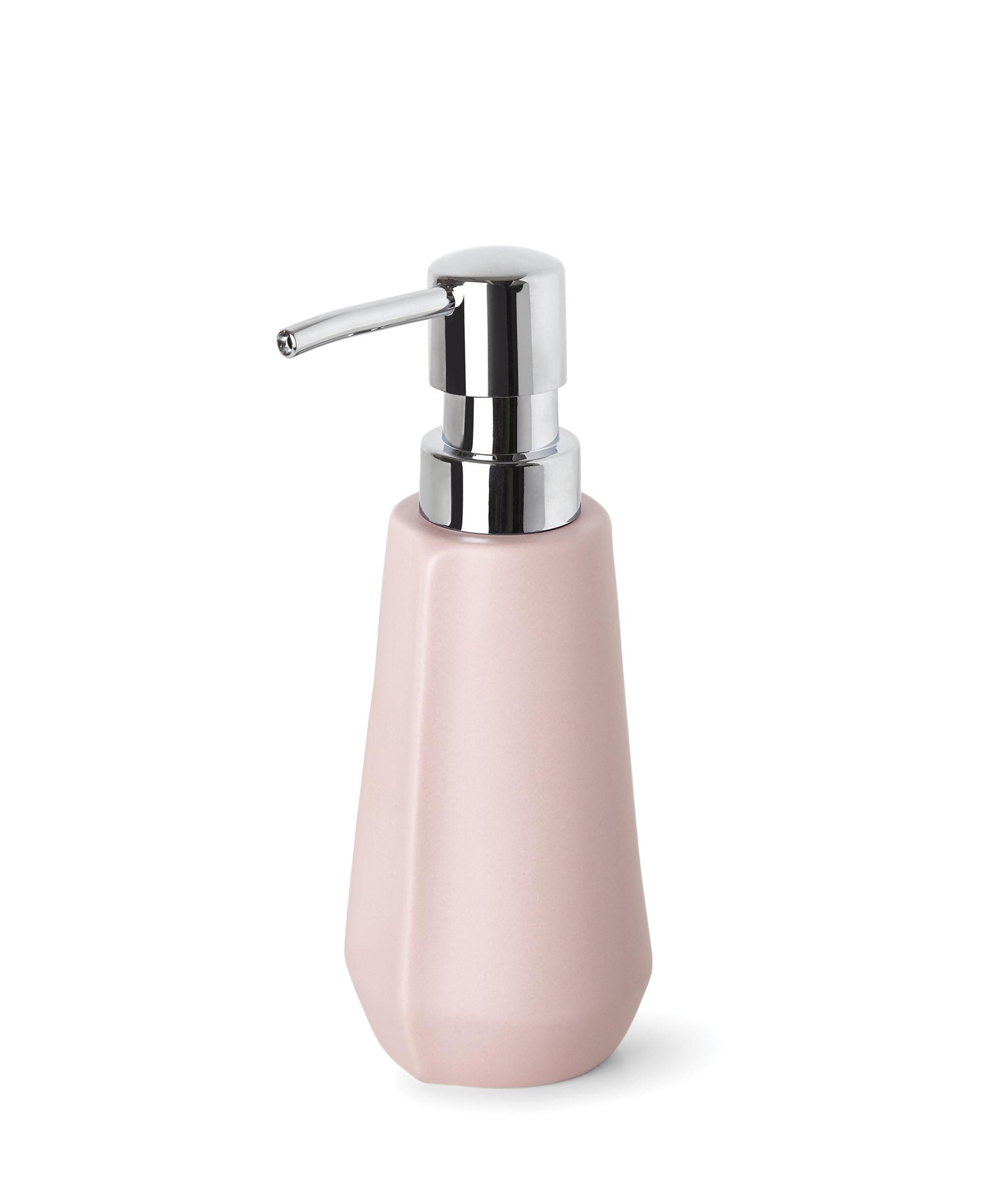 Seifenspender Melrina in Rosa - Rosa, KONVENTIONELL, Keramik/Kunststoff (5,5/17,5cm) - Modern Living