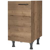 Spülenunterschrank Structura Eiche dunkel - Eiche dunkel/Schwarz, MODERN, Holzwerkstoff/Metall (45/87/56cm) - Nobilia