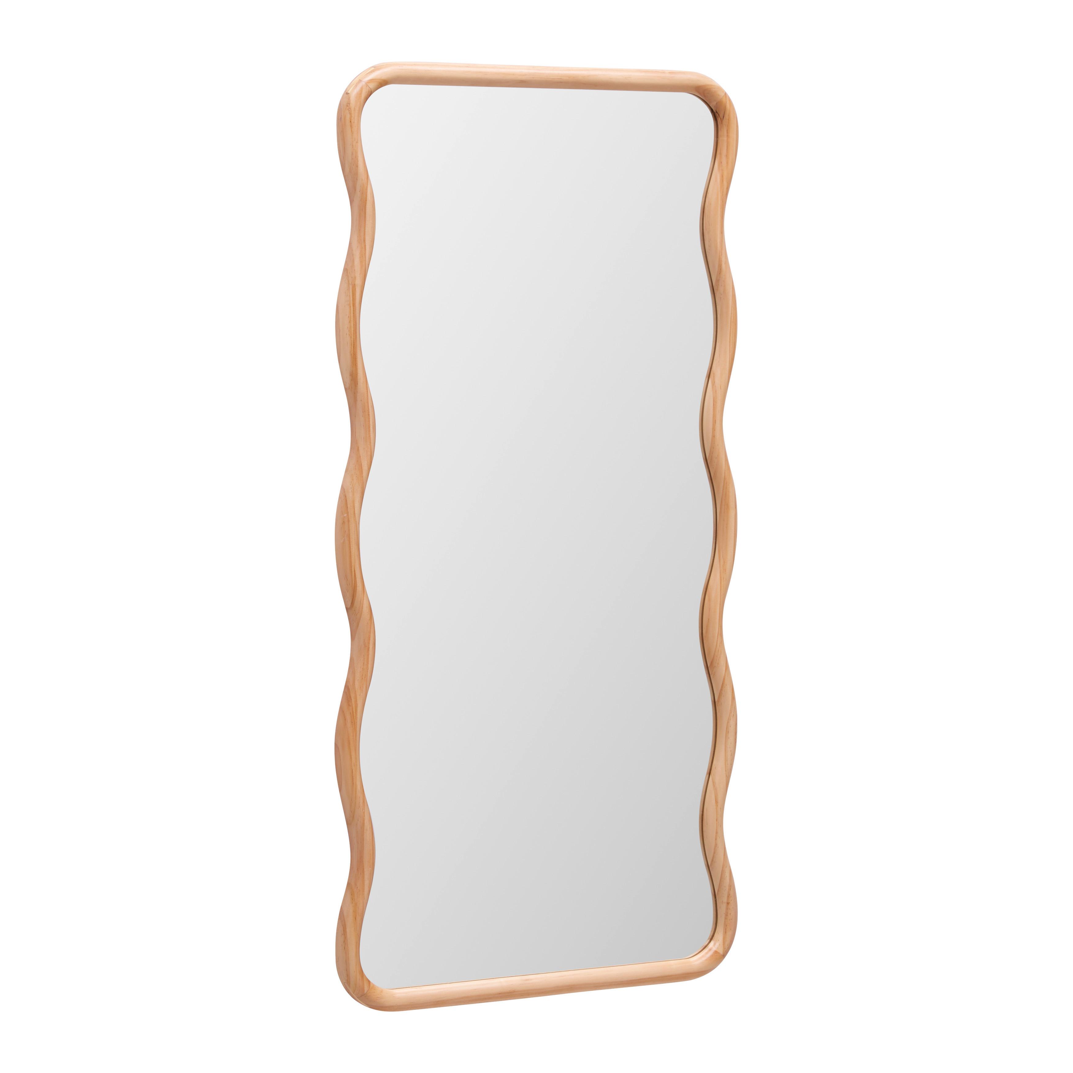 SPEGEL WAVE -EXKLUSIV- - furufärgad/naturfärgad, Natur, trämaterial/trä (50/100/2cm) - Mömax