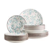 Tellerset 935629 Olive Tellerset - Türkis/Weiss, Basics, Keramik - Mäser