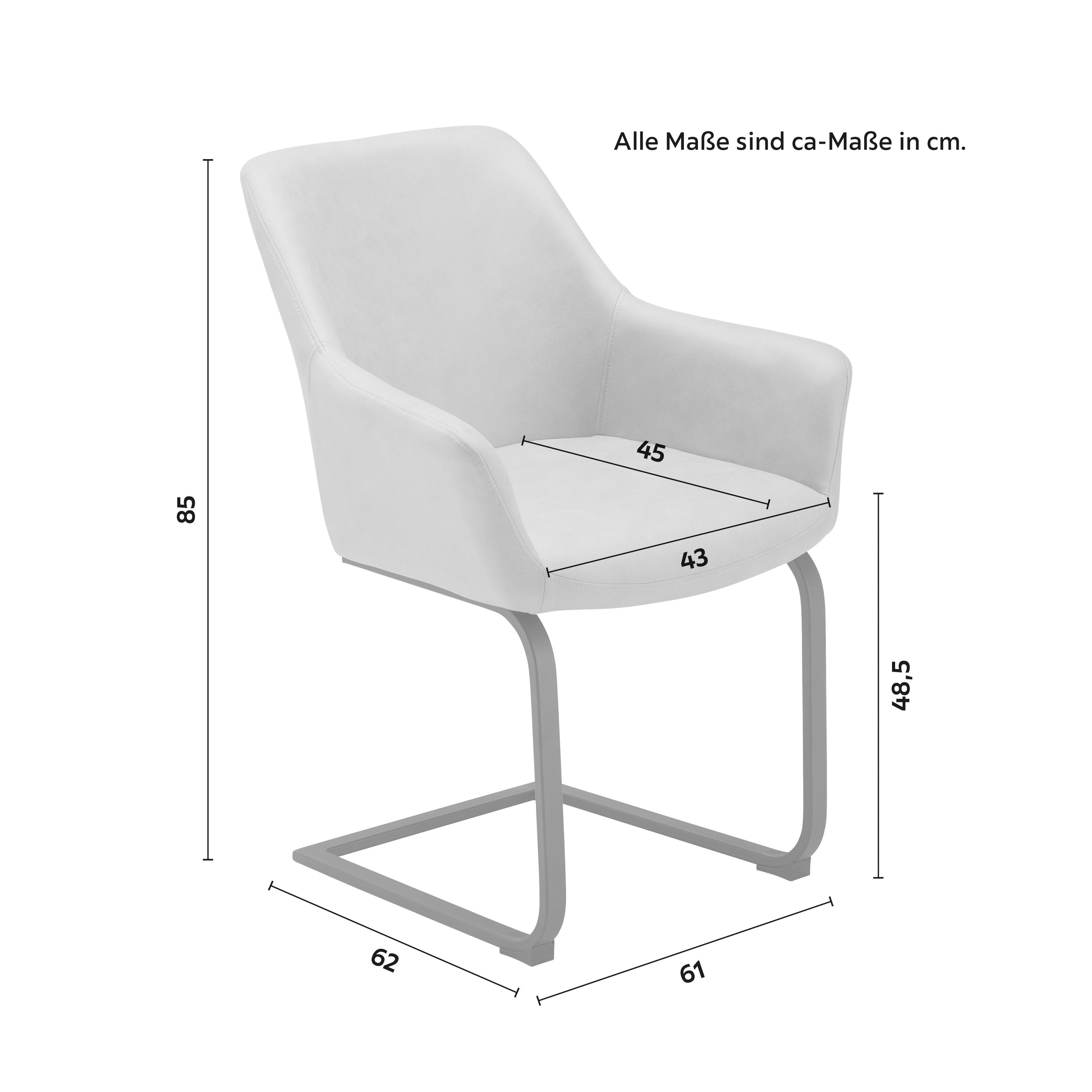 SVIKTSTOL PRIA - cognacfärgad/svart, Modern, metall/trä (61/85/62cm) - Bessagi Home
