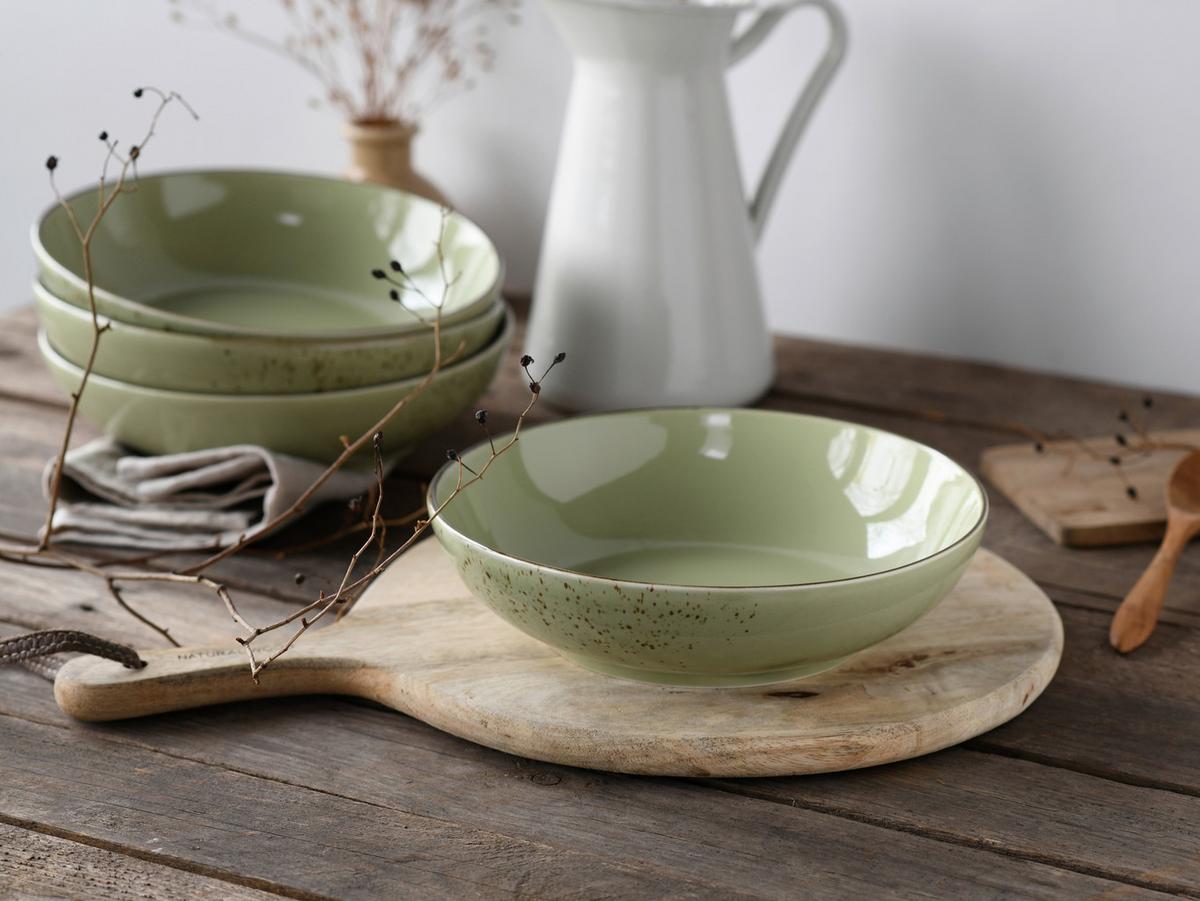 Set Posod Green, 4-Delni - zelena, Design, keramika (22,5cm) - Creatable