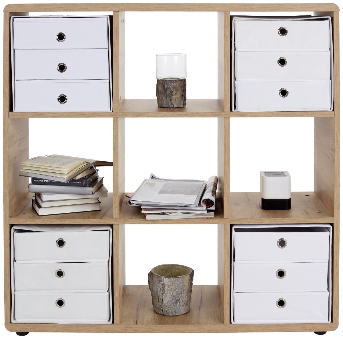 Etajeră Fontana FTR01 - culoare lemn stejar, Modern, material pe bază de lemn (108,8/110,2/35cm) - Modern Living
