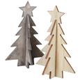 Weihnachtsbaum Lenius Verschiedene Designs - Naturfarben/Grau, Holzwerkstoff (12/12/20cm)