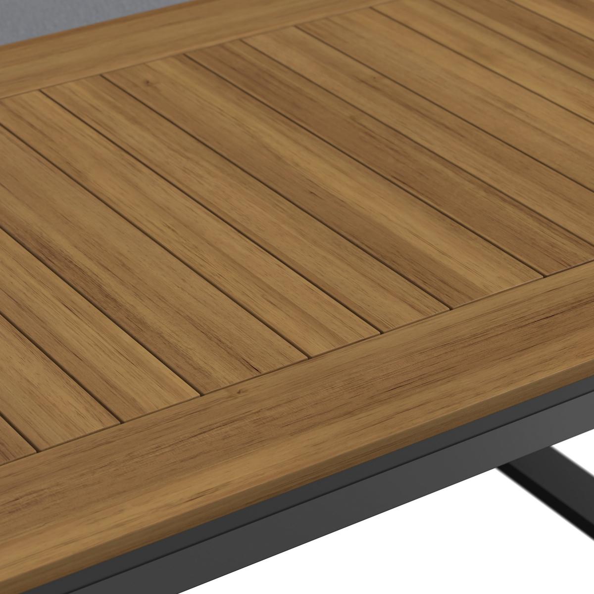 Dining-Loungeset Emma Dunkelg Outdoorstoff/Metall/Polywood - Dunkelgrau/Naturfarben, MODERN, Kunststoff/Textil - Bessagi Garden