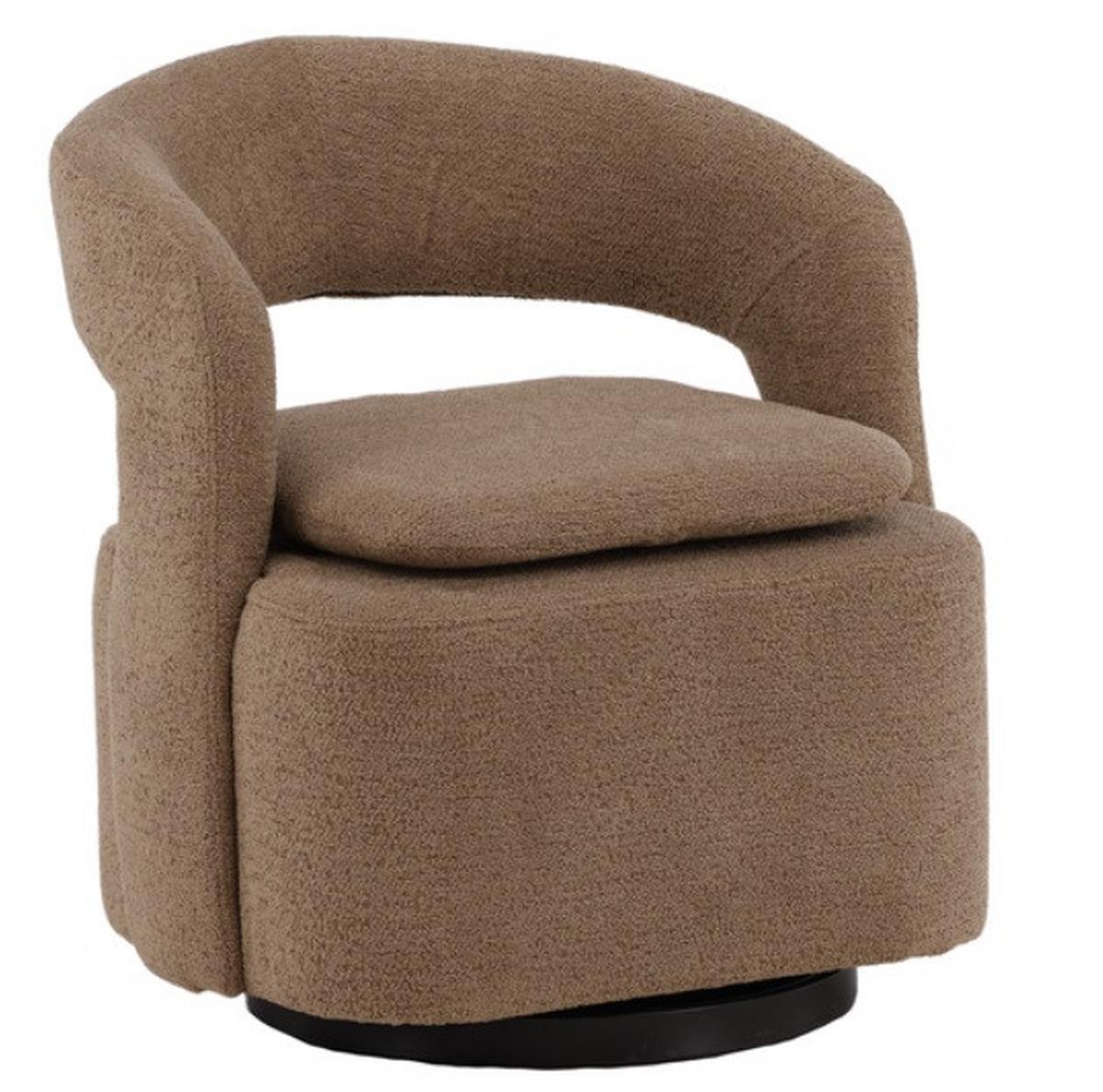 Cocktailsessel Laurel Beige Bouclé - Beige, Design, Textil/Metall (69/75/72cm) - Best Price