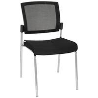 Konferenčni Stol K9 V, Črna - barve kroma/črna, Moderno, kovina/tekstil (48/90/58cm) - MID.YOU