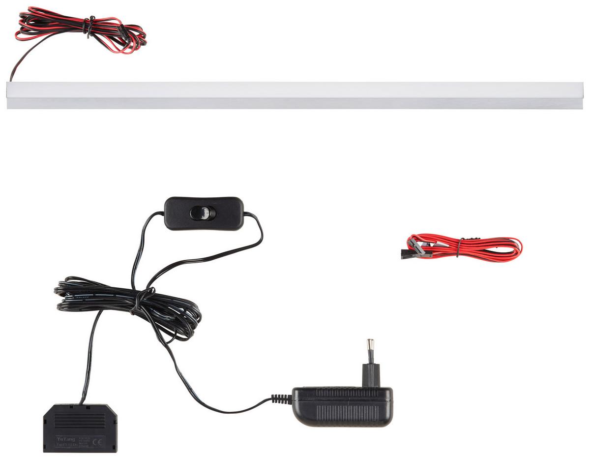 Osvetlitev Valera - srebrne barve/bela, Konvencionalno, kovina/umetna masa (45/2/2cm) - Premium Living