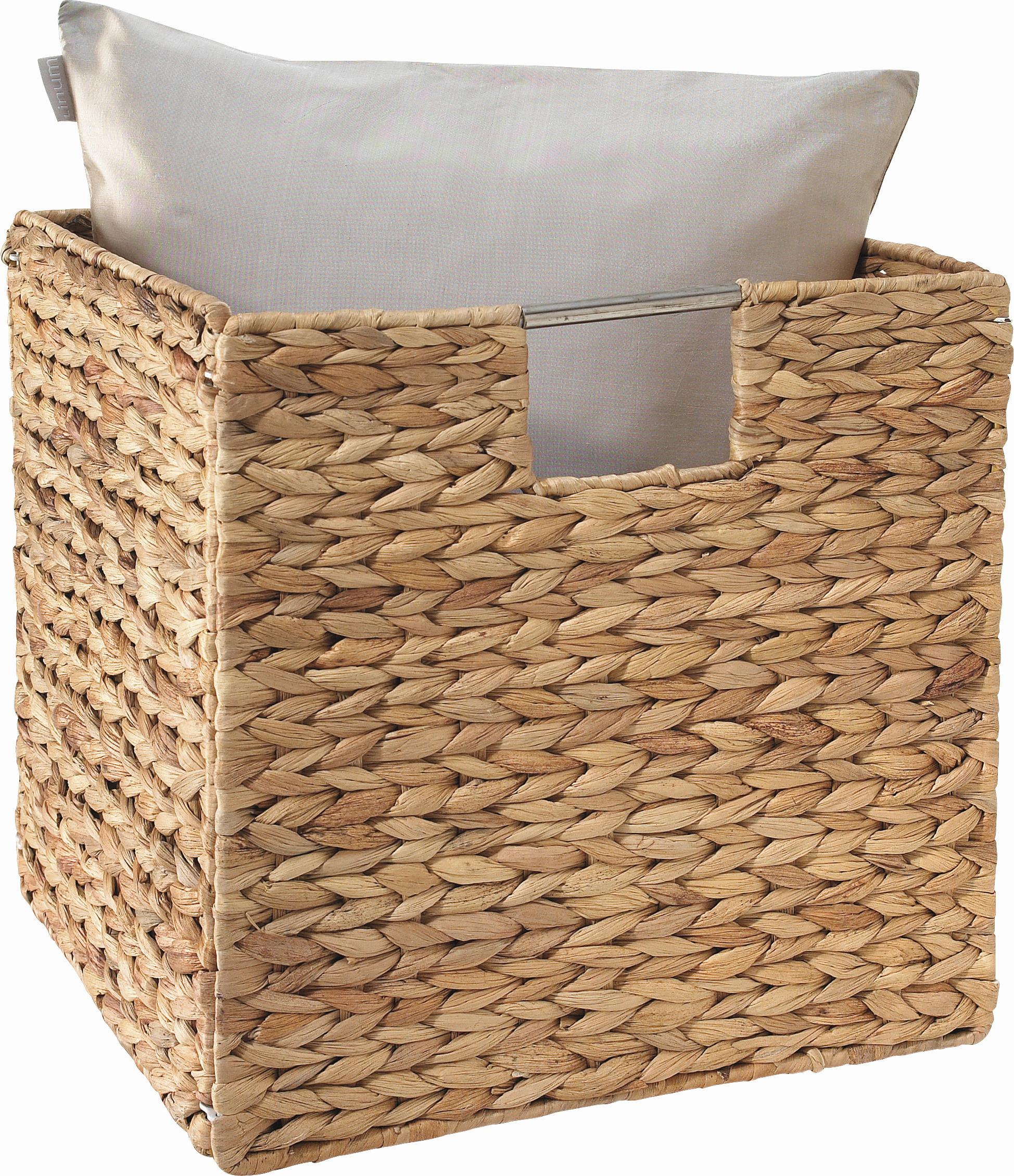 Tárolókosár Anna - natúr színű, Lifestyle, természetes anyagok/fém (33/32/33cm) - Zandiara