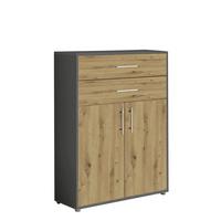 AKTENSCHRANK OFFICE EDITION - Anthrazit/Eiche Artisan, LIFESTYLE, Holzwerkstoff (84,4/113,6/33cm) - MID.YOU