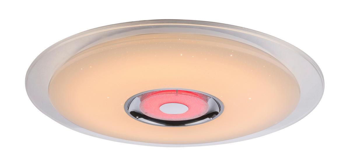 Stropna Led-svetilka Tune, S Sijalko - barve kroma/bela, Basics, kovina/umetna masa (60/6,1cm) - Globo