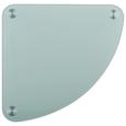 Regal in Weiß - Chromfarben/Weiß, MODERN, Glas/Metall (29/100/29cm) - MÖMAX modern living