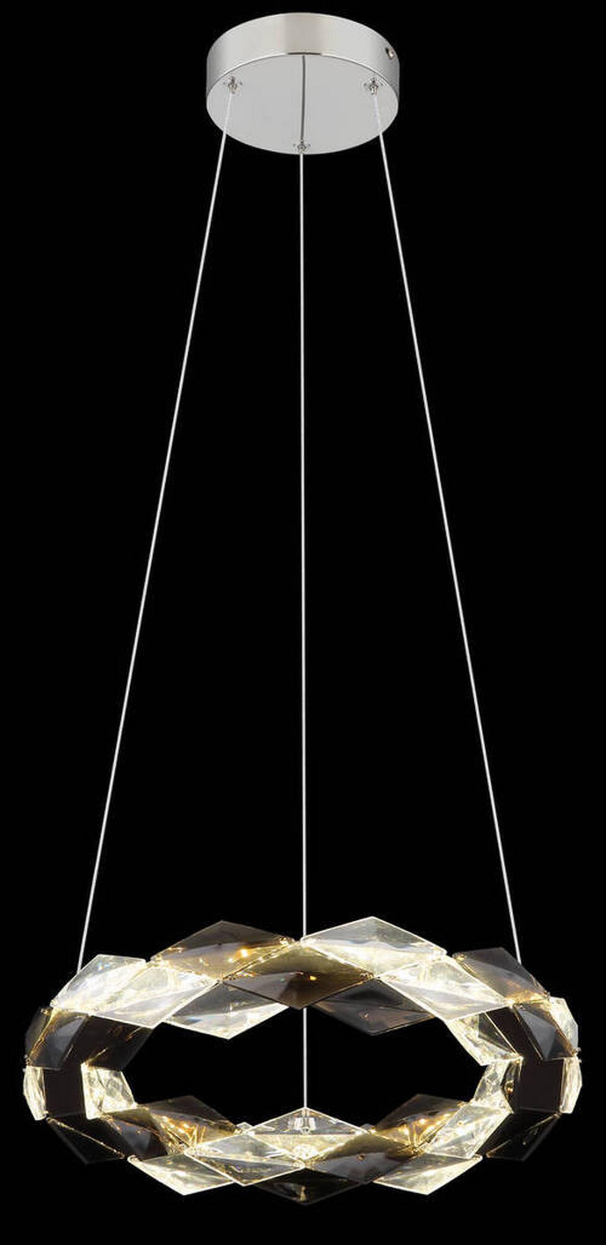 LED-HÄNGELEUCHTE 67318H - Klar, Design, Kunststoff/Metall (37,5/130cm) - Globo