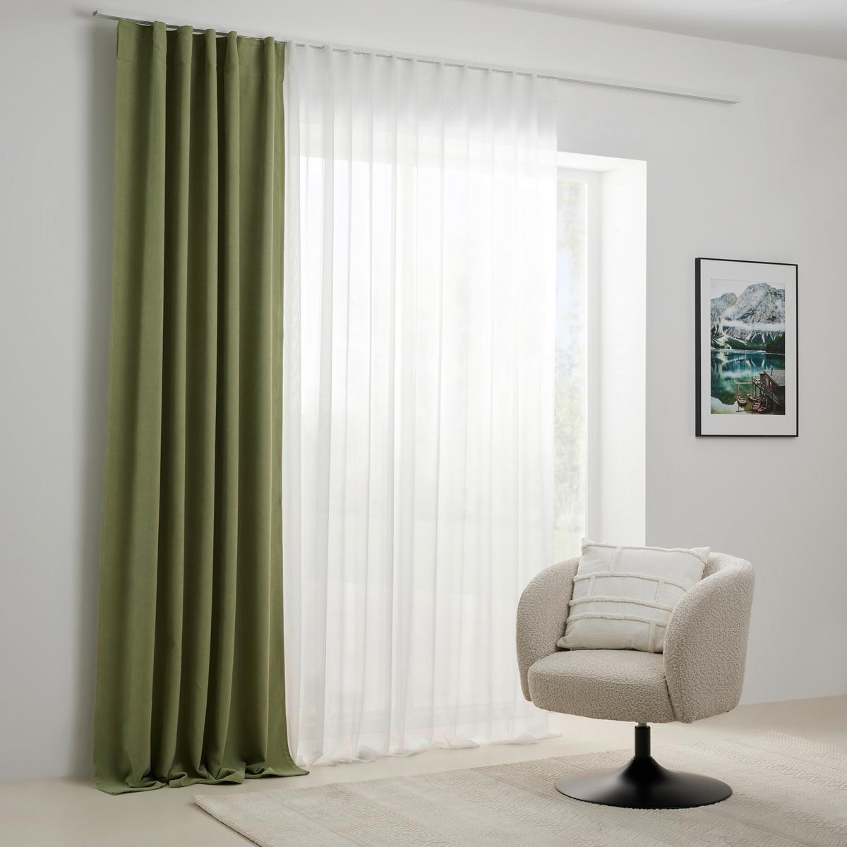 Készfüggöny Linus 140/255 - zöld, Design, textil (140/255cm) - Premium Living
