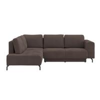 Kutna Garnitura Veni - smeđa/crna, Moderno, tekstil (210/272cm) - Modern Living