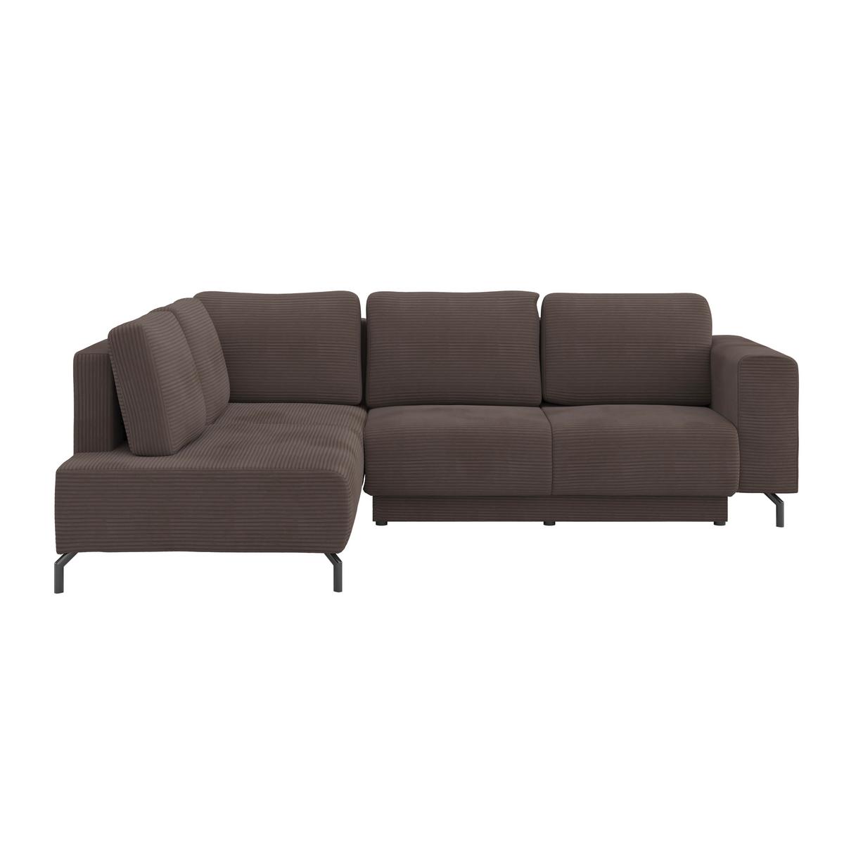 Kutna Garnitura Veni - smeđa/crna, Moderno, tekstil (210/272cm) - Modern Living