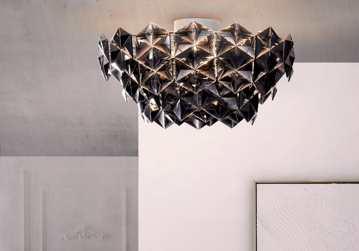 LAMPA SUFITOWA 4200950-6513 MONARQUE - czarny, Lifestyle, szkło (50/28cm) - By Rydéns