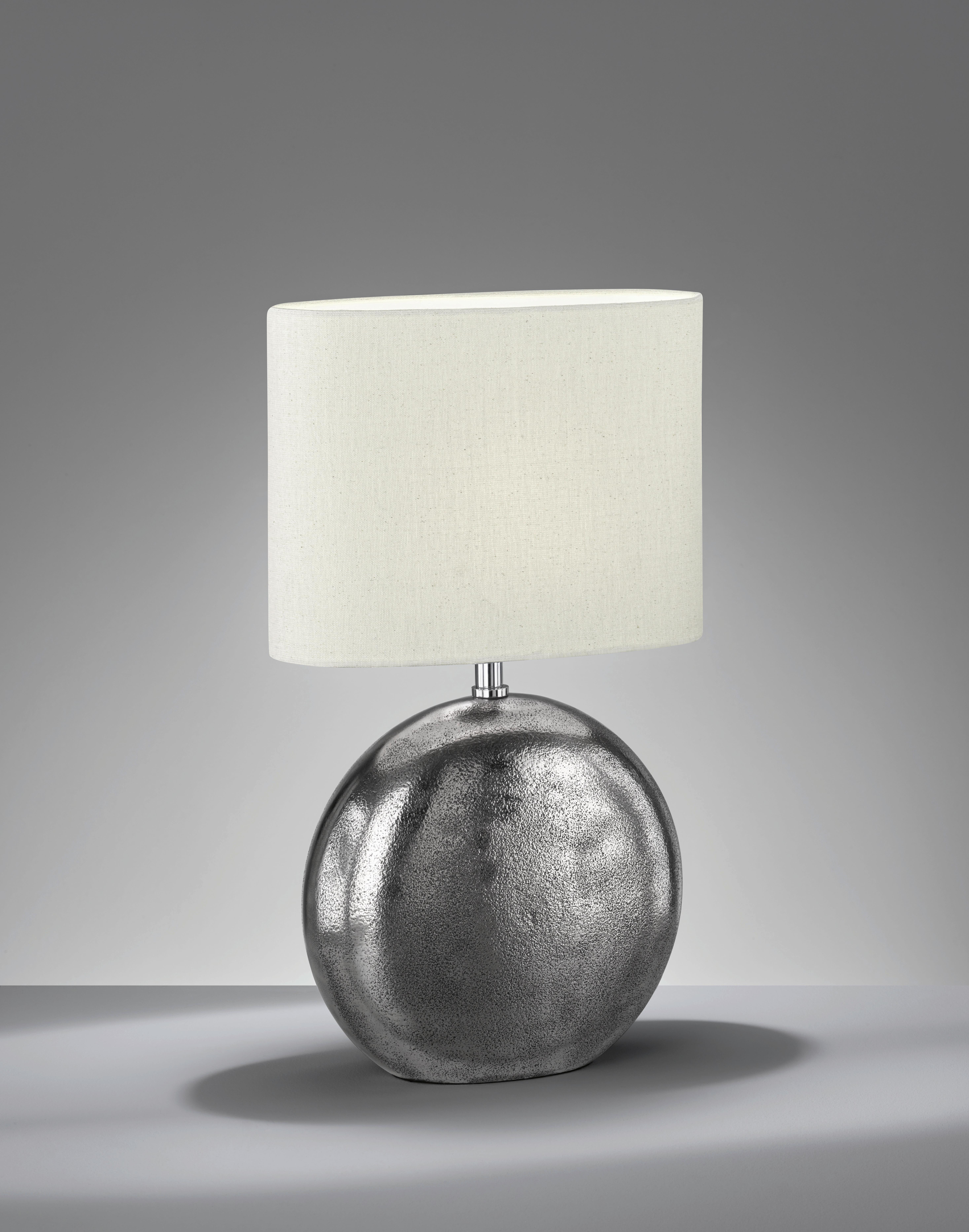 LAMPA STOŁOWA 50507 CHAMBERY - biały/kolor piaskowy, Konventionell, metal/tkanina (34/17/53cm) - Fischer & Honsel