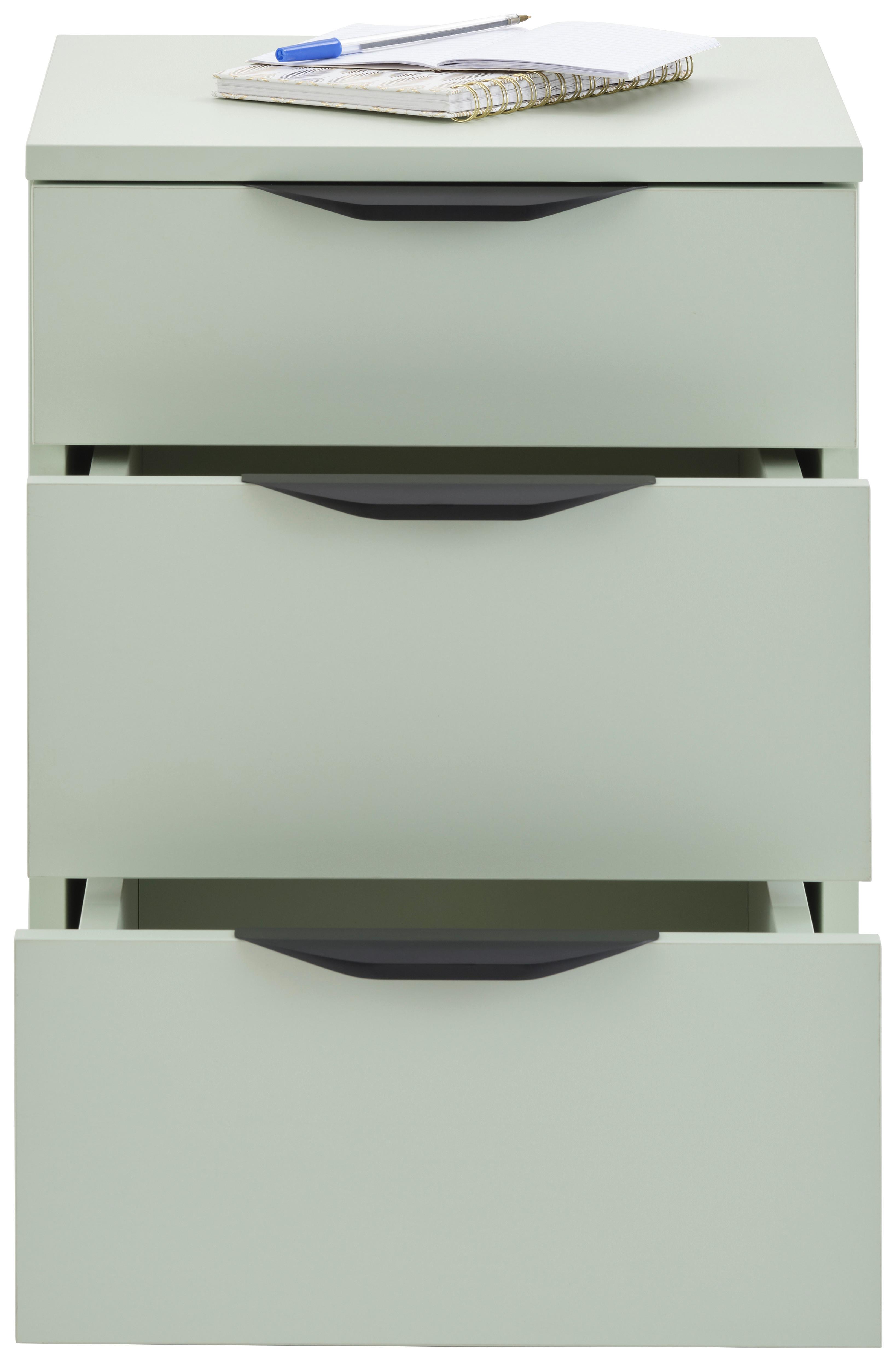 Corp cu sertare RIMINI - verde salvie, Trend, plastic/material pe bază de lemn (40/60,1/40cm) - Modern Living