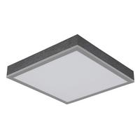 LED-DECKENLEUCHTE 416080AD1 DORO - Weiss/Dunkelgrau, Konventionell, Kunststoff/Metall (30/30/6cm) - Globo