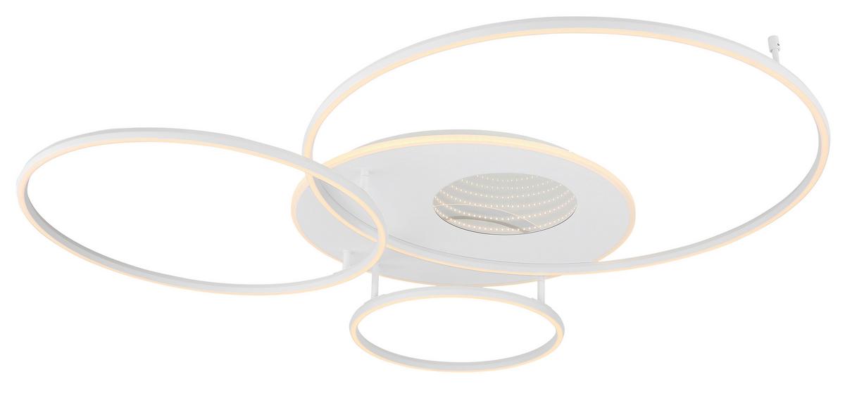 Led Stropna Svjetiljka Invertina - bijela, Design, metal/plastika (126,4/105,3/13cm) - Globo