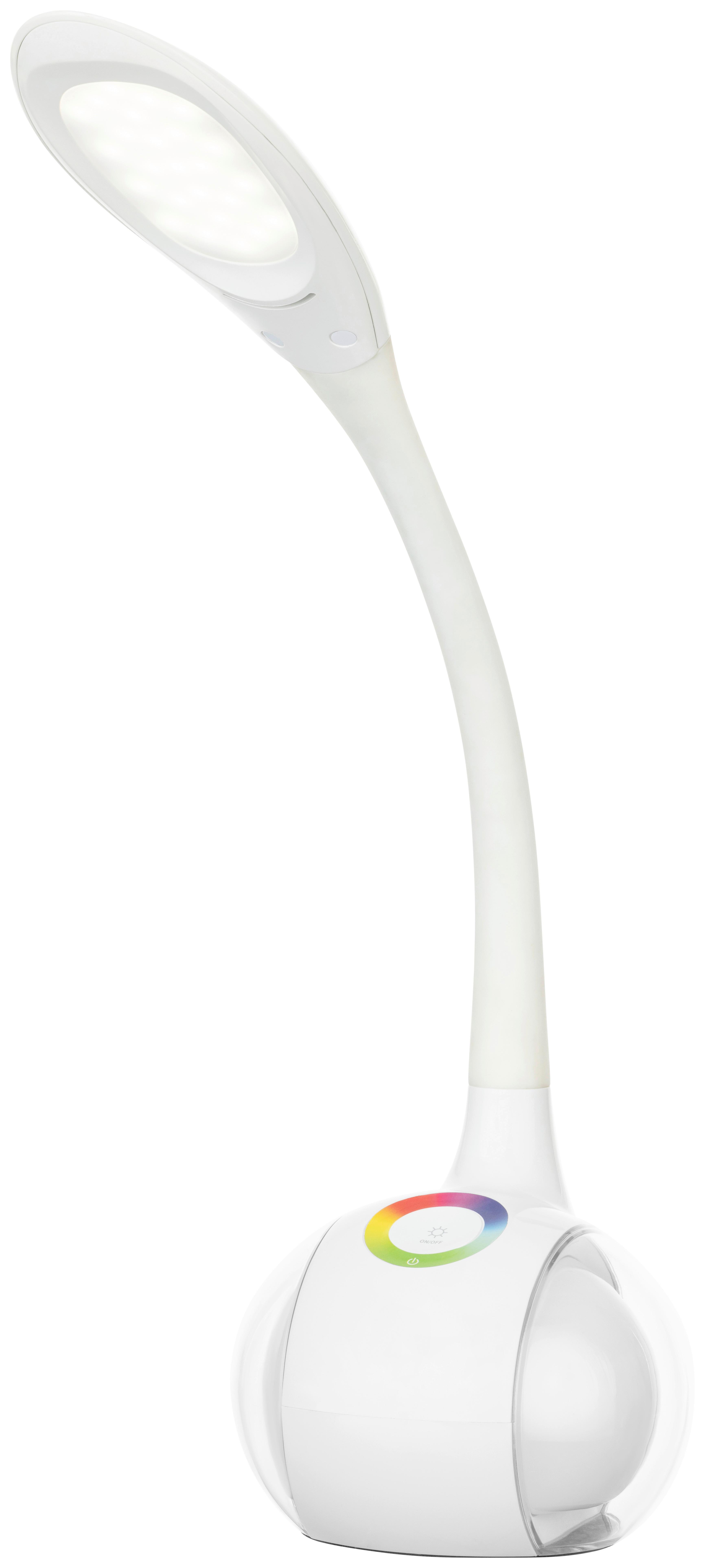 SKRIVBORDSLAMPA NIHAT - vit, Modern, plast (12,5/12,5/34cm) - Mömax