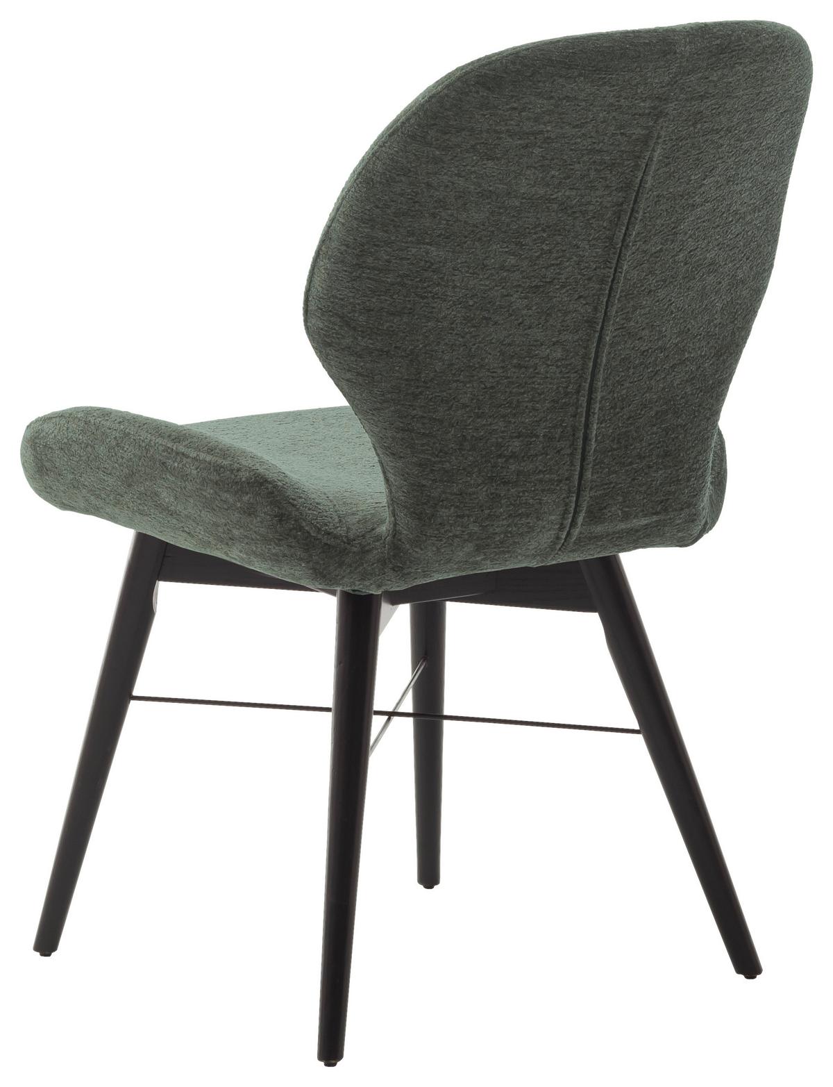 KRZESŁO SURINAM - czarny/oliwkowa zieleń, Design, drewno/tkanina (53/87/64cm) - Carryhome