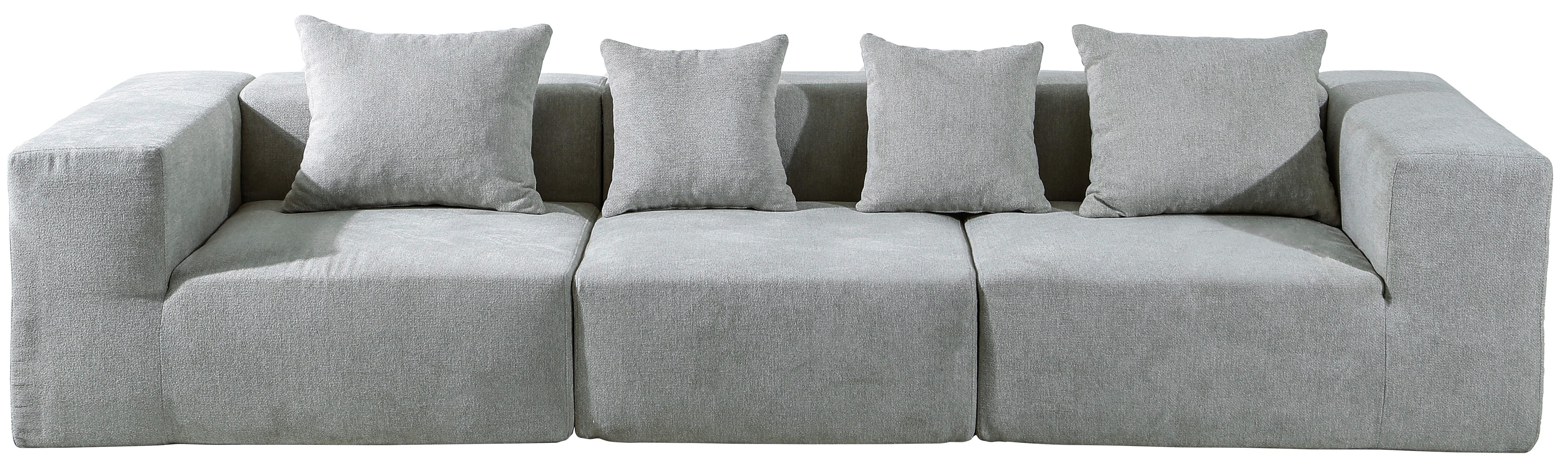 SOFA TRZYOSOBOWA VESPERA - szary, Design, tkanina (300/60/100cm) - P & B