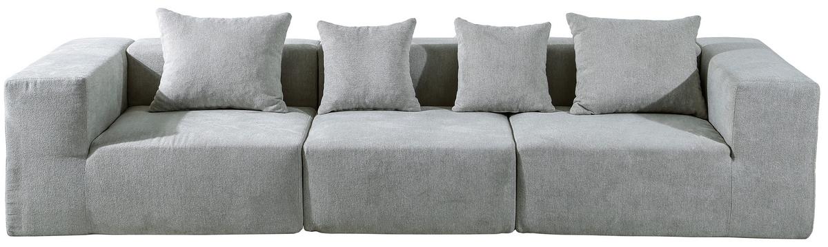 SOFA TRZYOSOBOWA VESPERA - szary, Design, tkanina (300/60/100cm) - P & B