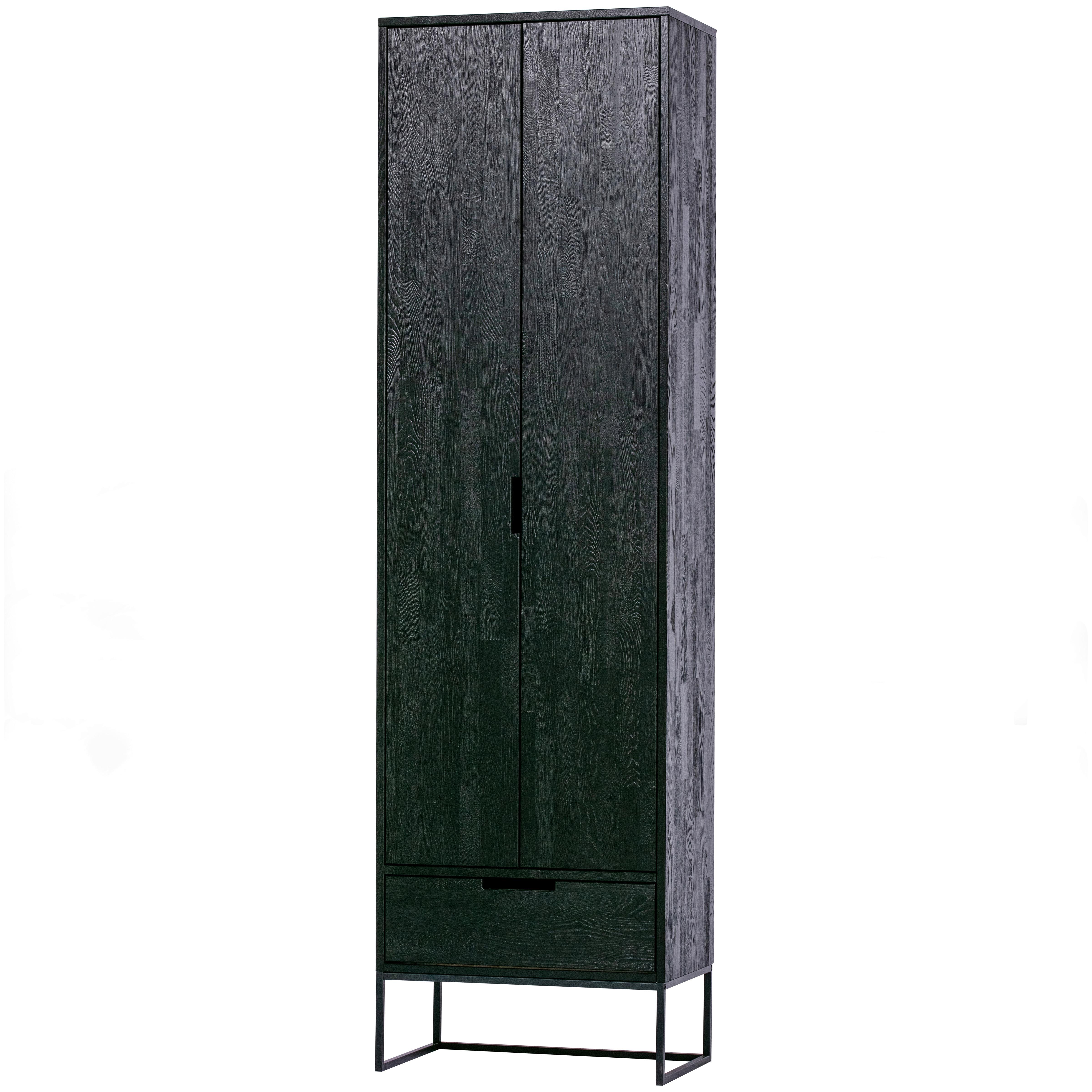 Mehrzweckschrank Silas Schwarz - Schwarz, Design, Holz/Holzwerkstoff (60/210/36cm) - Livetastic