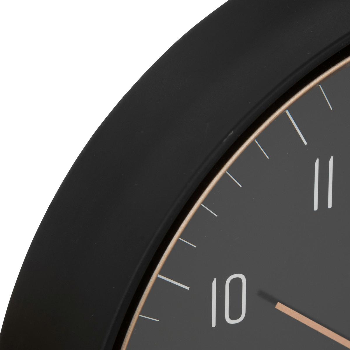 Wanduhr Elvo Schwarz - Schwarz, Glas/Kunststoff (29,2/5cm) - Mömax