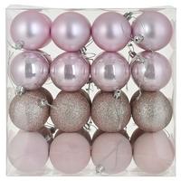 Christbaumkugel Pink 32 Stk. - Pink, Konventionell, Kunststoff (6cm) - Mömax