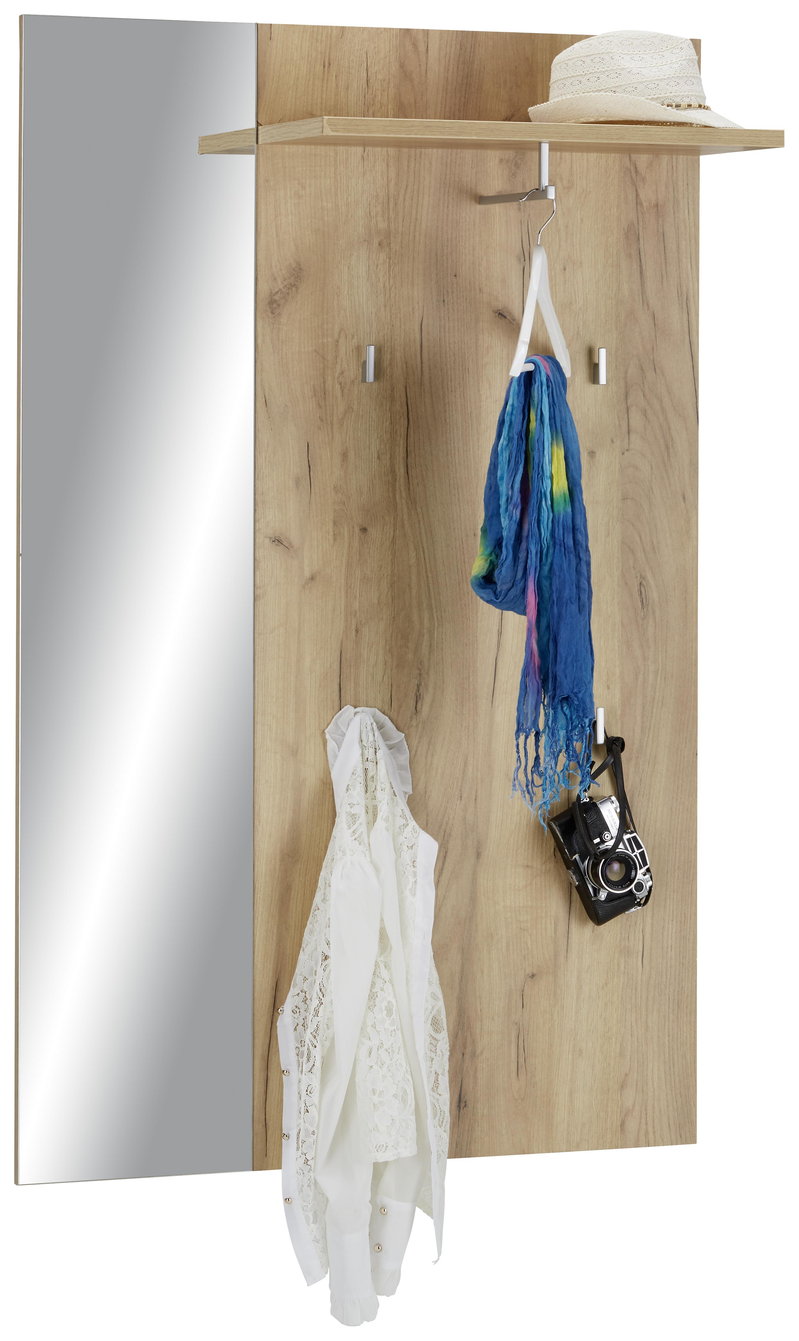 Garderobenpaneel in Eichefarben - Eichefarben, MODERN, Holzwerkstoff (92/144/28cm)