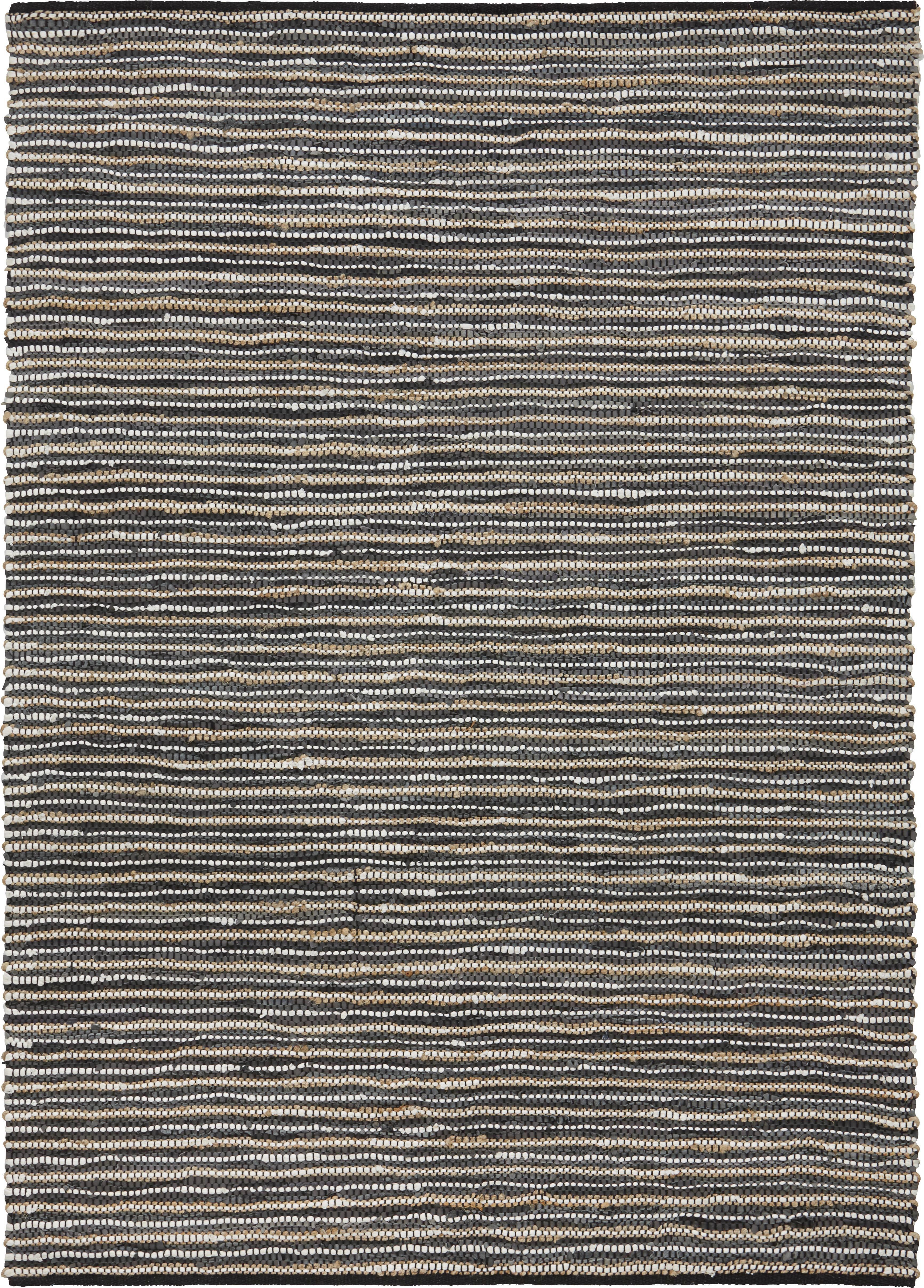 Handwebteppich Stefan Grau ca. 160x230cm - Grau, MODERN, Leder/Textil (160/230cm) - Mömax modern living