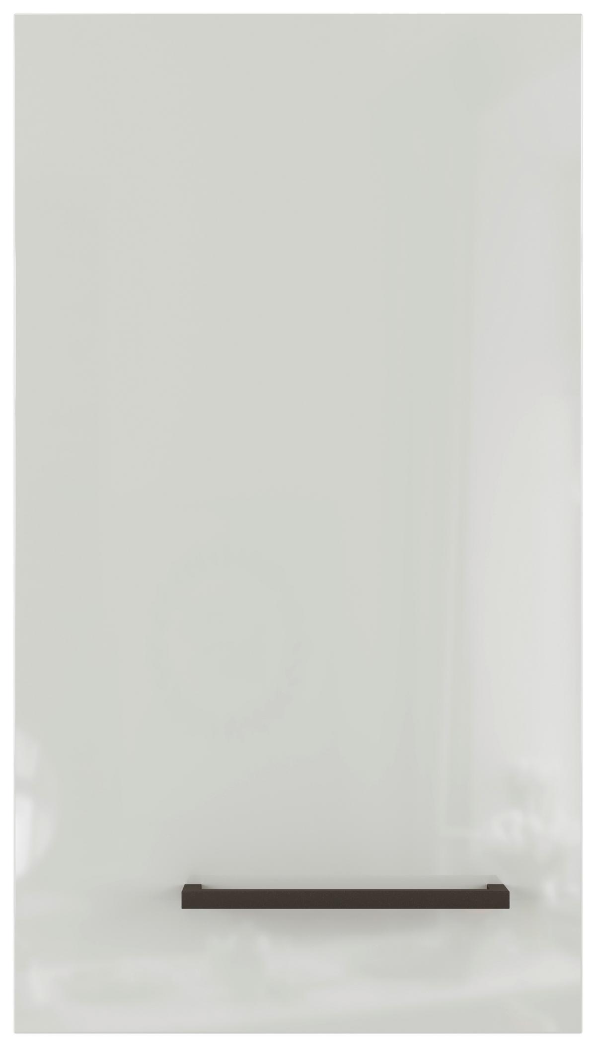 Küchenoberschrank in Lichtgrau glänzend - Schwarz/Grau, MODERN, Holzwerkstoff/Metall (30/54/32cm) - FlexWell