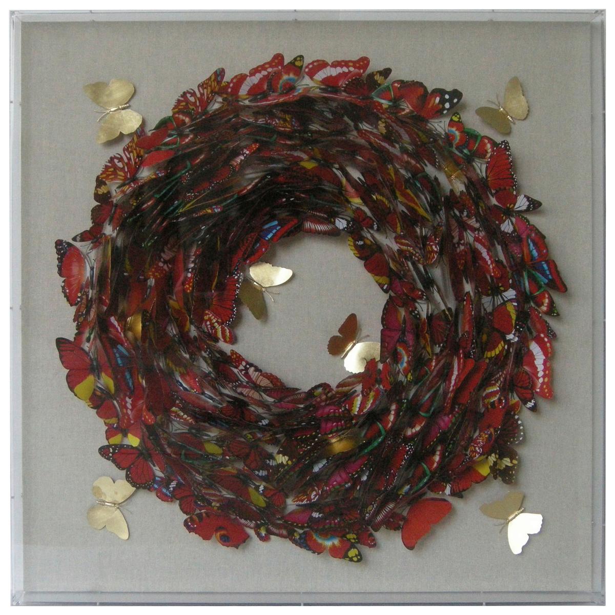 BILD SCHMETTERLING - Multicolor, Lifestyle, Holzwerkstoff (80/80/8cm) - Kayoom